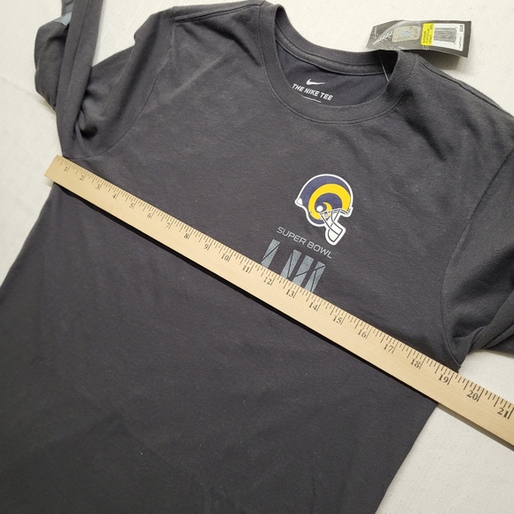 New LA Rams Nike Dri Fit T Shirt Mens Medium/Small Gray Graphic NFL Sports Logo - Picture 8 of 12